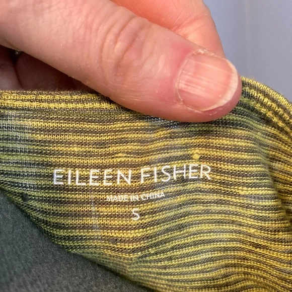 Eileen Fisher Green Linen Dress - Picture 5 of 6